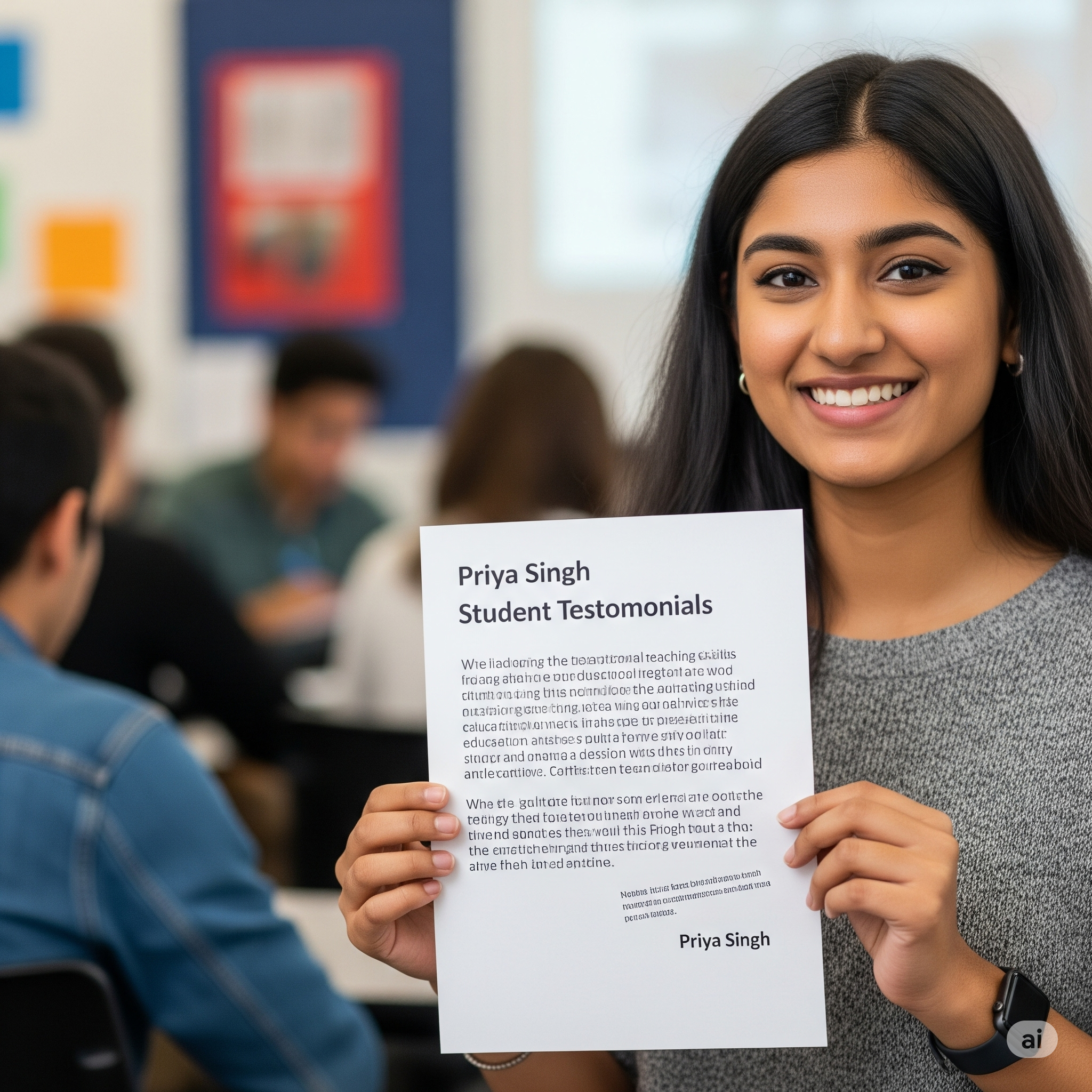 Student testimonial image for Priya Singh